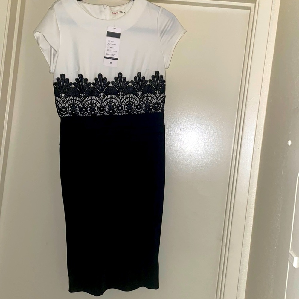 Womens lace trim dress size M (brand new with tags)